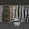 Curtains 3d model