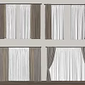 Stylish Brown And White Layered Curtain Designs For Home Interior Windows