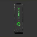 Modern Electric Heater With Black Design Green Indicator Lights Orange Logo And Ventilation Grilles