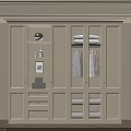 Modern White Wardrobe With Glass Doors And Ample Storage Space Design 3d model