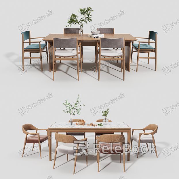 Nordic Dining Table and Chair Combination Dining Table and Chair model