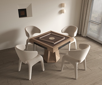 Cream wind mahjong table 3d model