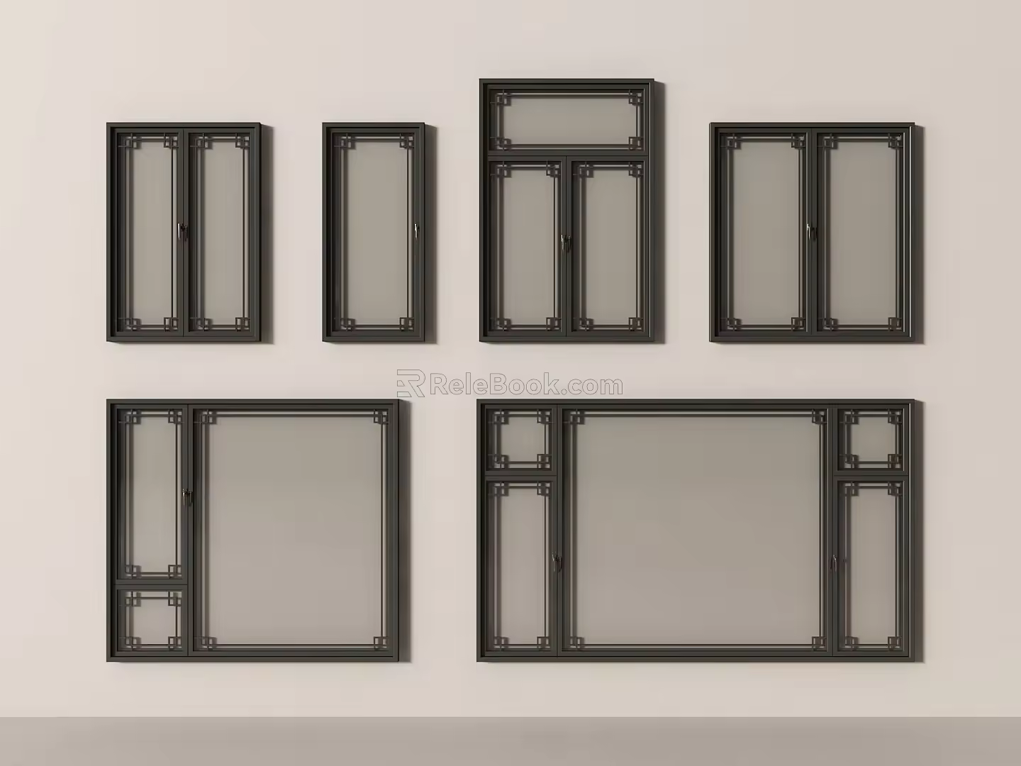 Chinese Window New Chinese Window casement window glass window door window bay window 3d model