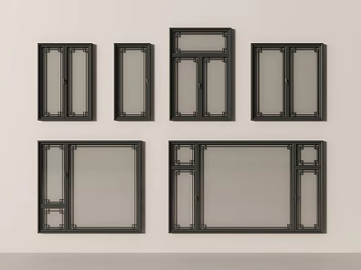 Chinese Window New Chinese Window casement window glass window door window bay window 3d model