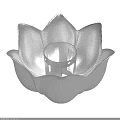 Lotus Shaped Metal Baking Mold With Petal Design For Cake Making 3d model