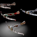 Decorative Handcrafted Bows Collection With Various Styles Wooden Metal Accents And Unique Designs