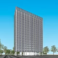 Modern Office Building Simple High-rise Apartment Building Office 3d model