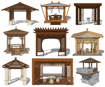 New Chinese pavilion 3d model