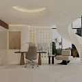 Aesthetic Beauty Salon Interior With Modern White Design Product Display Lighting And Seating Area
