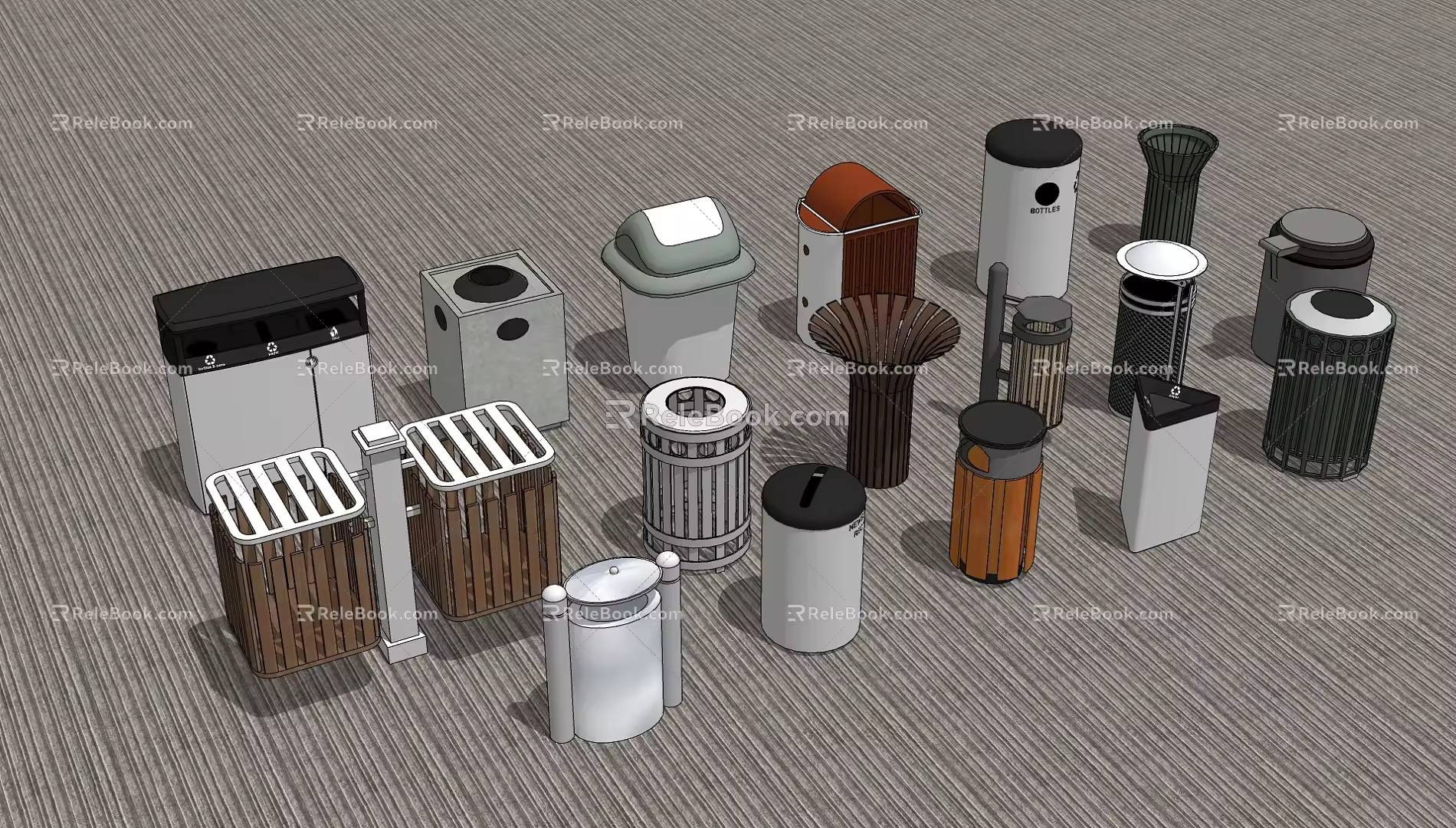Modern trash can 3d model