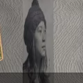 Modern Interior Exhibition Hall With Wooden Display Stands Artwork Replicas And Wall Paintings