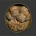 Wicker Basket Filled With Fresh Golden Brown Bread Rolls For Daily Use