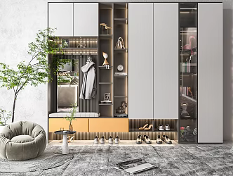 Modern shoe cabinet 3d model