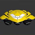 Futuristic Yellow Astronaut Helmet With Modern Aerodynamic Structure For Space Missions