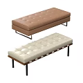 Modern Sofa Stool Modern Leather Bed End Stool Sofa Bench 3d model