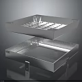 Stainless Steel Drawer Style Storage Box With Double Layer Open Design For Home Organizing