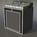 Electronic Audio Equipment With Green Control Panel Display Knobs And Speaker Grill