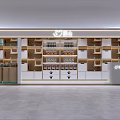 Modern Shopping Mall Retail Store Interior With Organized Product Shelves And Brand Logo