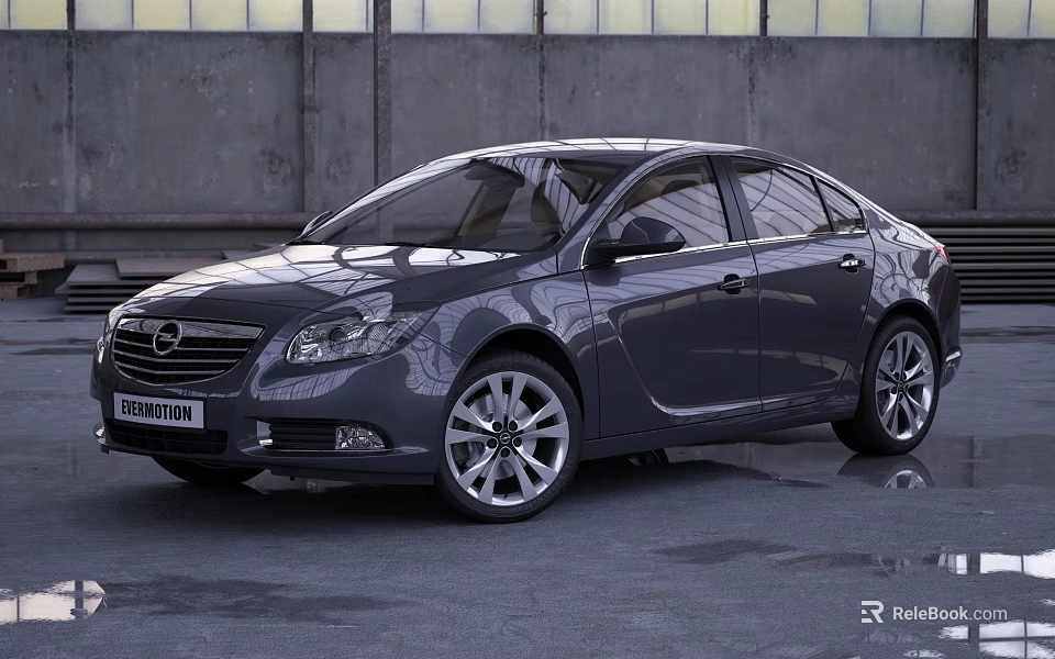 Sleek Modern Sedan Car With Dark Gray Exterior And Alloy Wheels Design 3d model 