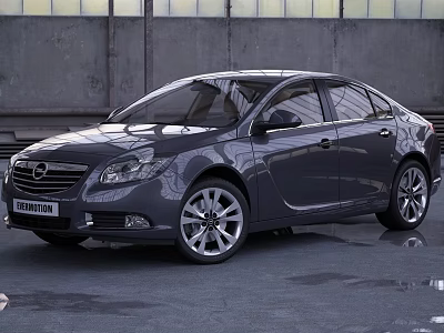 Sleek Modern Sedan Car With Dark Gray Exterior And Alloy Wheels Design 3d model
