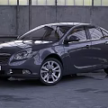 Sleek Modern Sedan Car With Dark Gray Exterior And Alloy Wheels Design