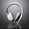 Modern White Over Ear Headphones With Built in Microphone And Plush Ear Cushions