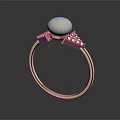 Elegant Golden Ring With White Pearl And Diamond Accents Design
