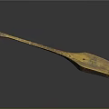 Yellow Wooden Oar Handcrafted Vintage Style Functional for Boating and Home Decor Use