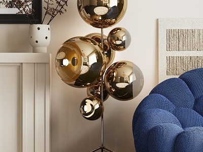 Metal floor lamp model