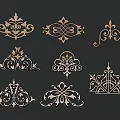 Ornate Decorative Carvings Featuring Intricate Patterns Various Shapes And Vintage Design Elements 3d model