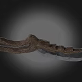 Handcrafted Knife With Intricately Carved Wooden Handle And Sharp Metal Blade