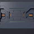 Science Fiction Background Mechanical Module 3d model