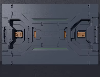 Science Fiction Background Mechanical Module 3d model