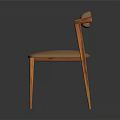 Modern Accent Chair with Orange Metal Frame Beige Upholstered Seat and Backrest