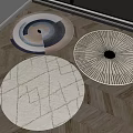 Round carpet Modern carpet 3d model