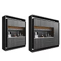 Modern Wine Cabinet Design With Double Units Dark Gray Cabinetry Glass Doors And Wine Racks
