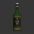 Green VAT 69 Whisky Bottle Featuring Classic Brand Label and Design