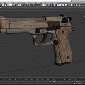 Pistol M9A3 Beretta semi-automatic pistol low face number low model simple model game sub-era film and television level super realistic high precision 3d model