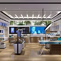 Modern Dental Specialty Store with Green Plant Wall Glass Doors Windows and Dental Displays