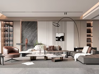 modern living room 3d model