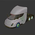 Modern Functional Semi Truck With Aerodynamic Sleek White Body Design
