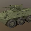 Military Green Armored Utility Vehicle With Six Wheeled Turret And Weapons