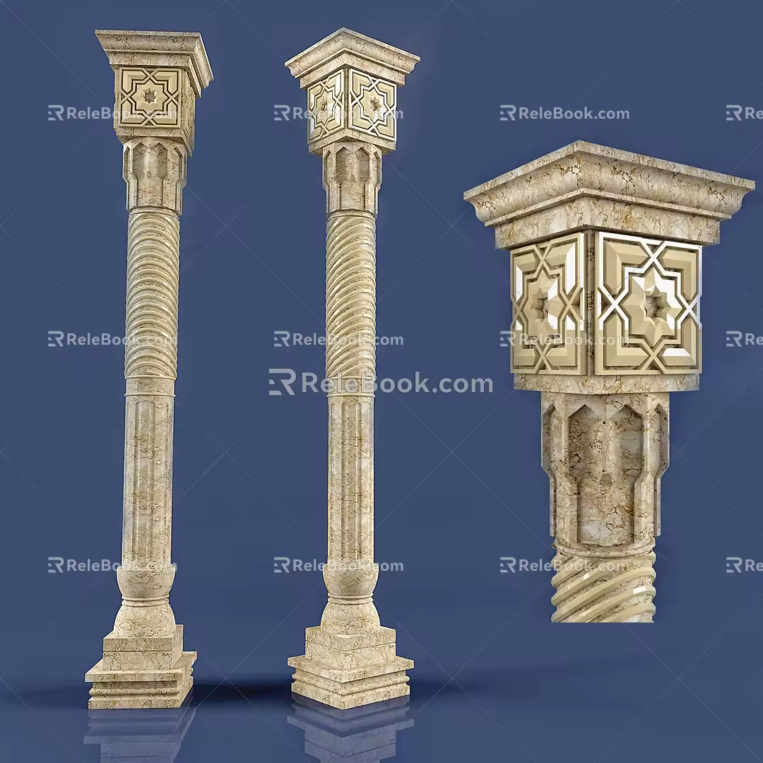 European Roman Column 3d model