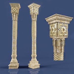 European Roman Column 3d model