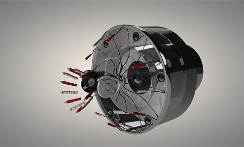 modern camera lens 3d model