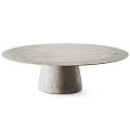 Elegant Marble Coffee Tables With Round Top And Cylindrical Base Design 3d model