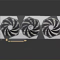 High Performance Graphics Card with Three Fans Efficient Cooling White Black Design for Desktop PC 3d model