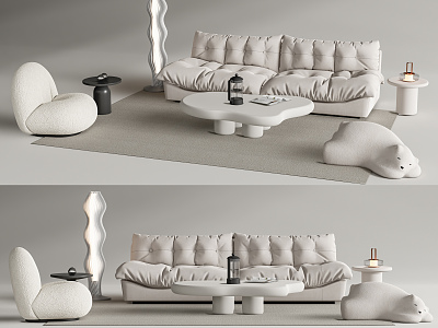 Modern Cassina Sofa Coffee Table Combination model