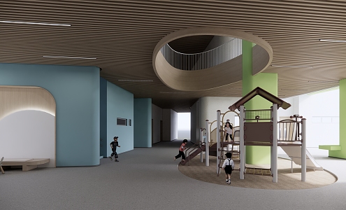 Modern Kindergarten Hall 3d model