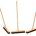 Household Cleaning Mops With Wooden Handles And Black Heads For Home Use